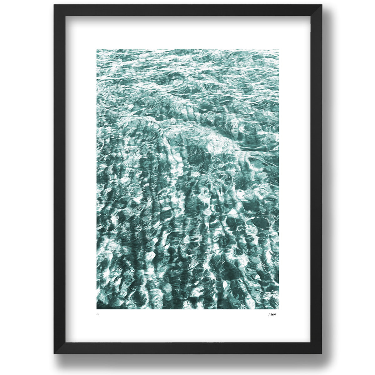 Clear Water in a matte black frame