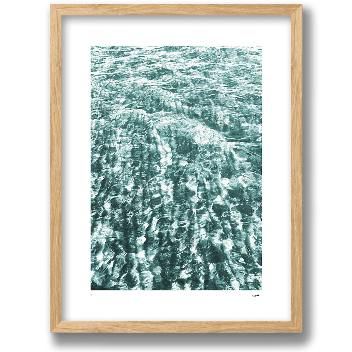 Clear Water in a walnut frame