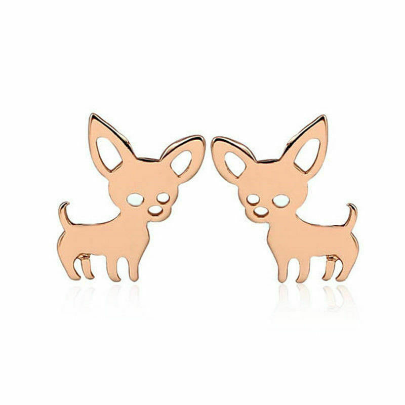 Golden dog chihuahua earrings