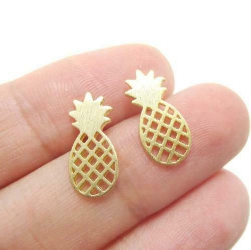 Golden pinapple earrings