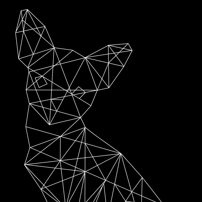 Chihuahua - svart - Studio Caro-lines