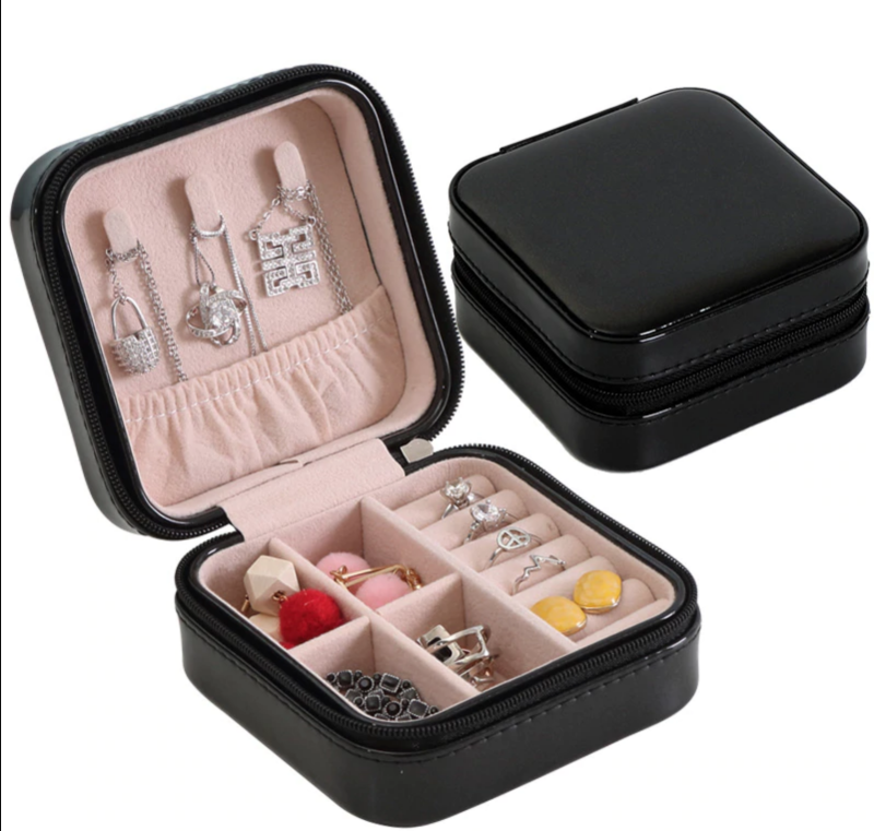 Black jewelry box case travel