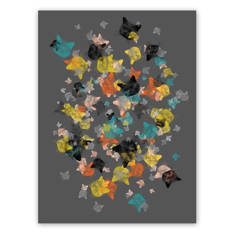 Katter i färg - Studio Caro-lines