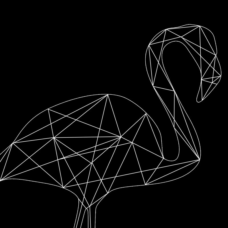 Flamingo (svart) - Studio Caro-lines