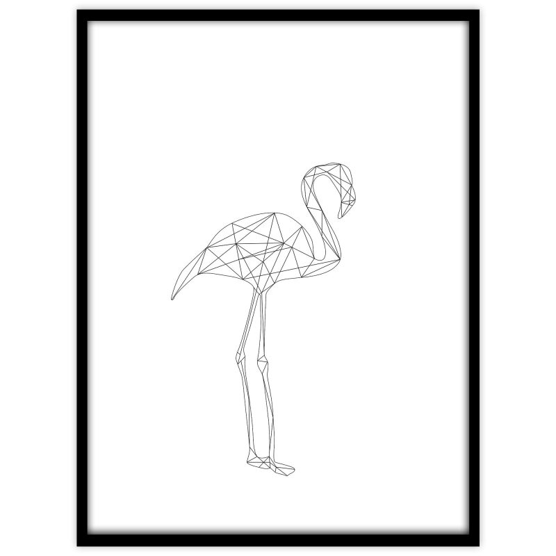 Flamingo (vit) - Studio Caro-lines
