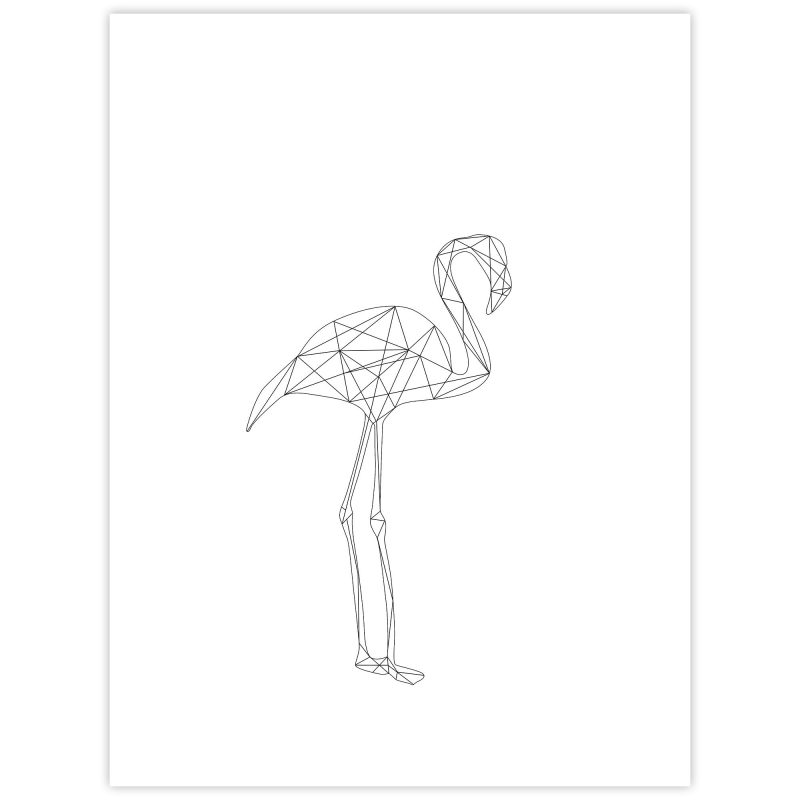 Flamingo (vit) - Studio Caro-lines