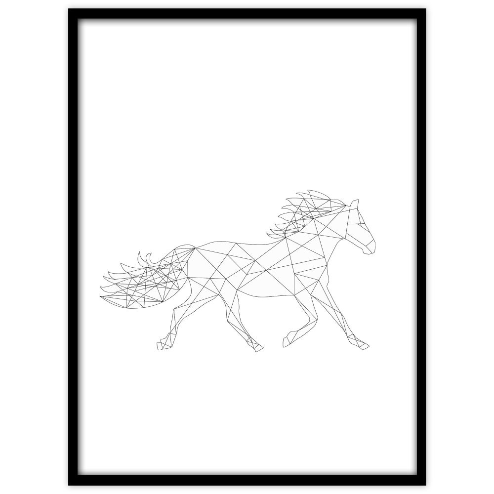 Häst (vit) - Studio Caro-lines