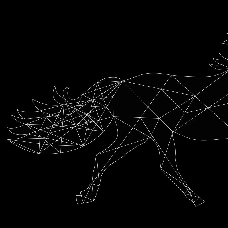 Häst (svart) - Studio Caro-lines