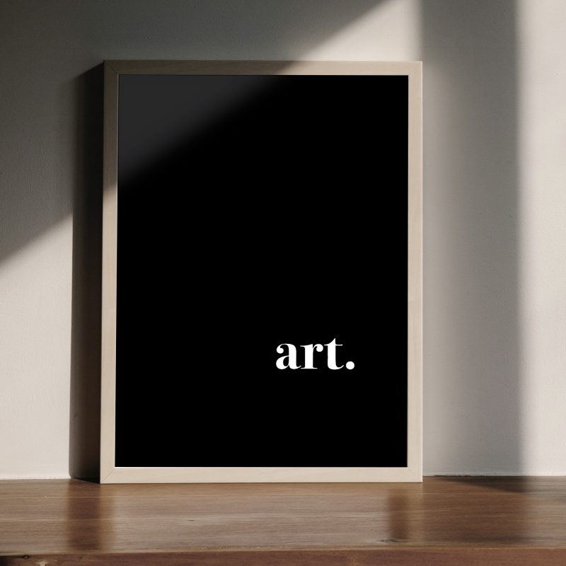 Art. | Enkel och stilfull, På svart bakgrund.