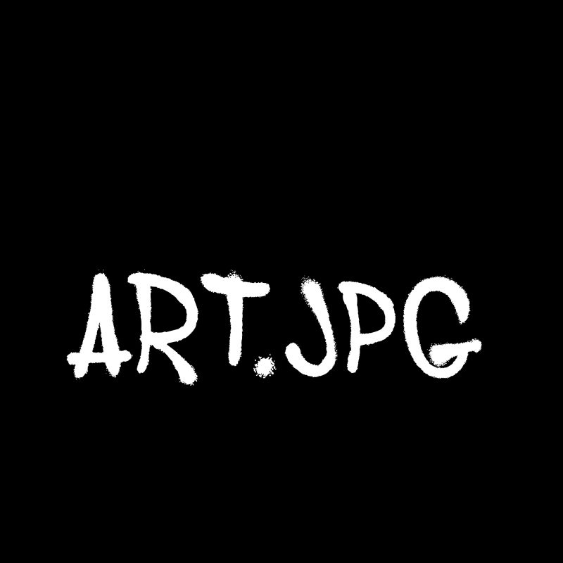 Art | Graffiti style (svart bakgrund/vit text)
