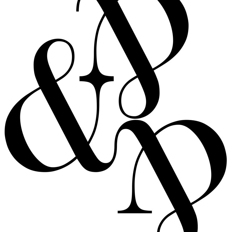 Ampersand - poster med &-tecken / och-tecken / ochtecken / & - vit bakgrund
